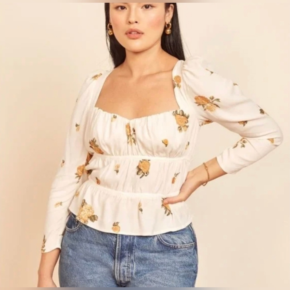 Reformation Plath Top, Constance. Size Medium